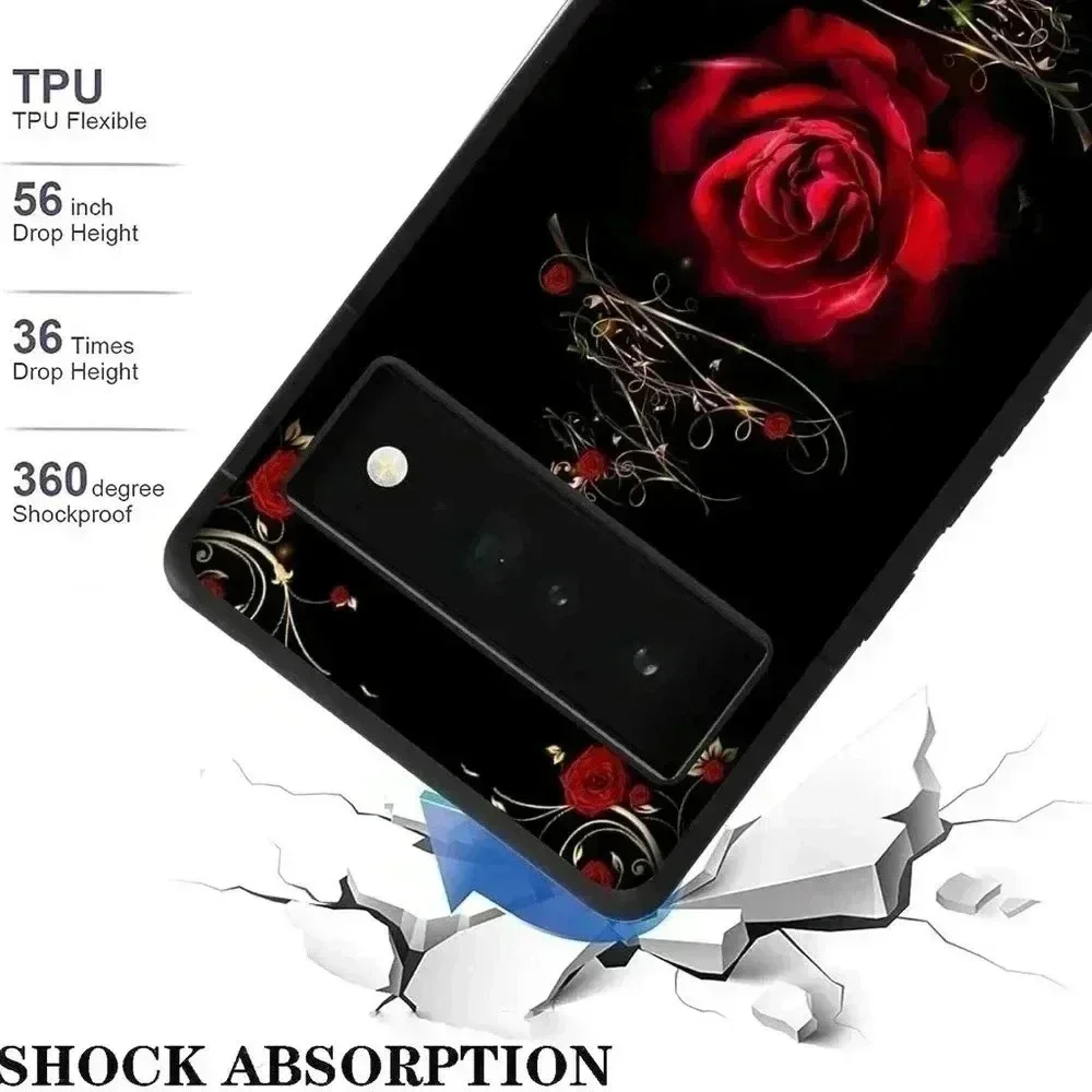 Google Pixel 6 Pro Case-Red Rose (NWT)